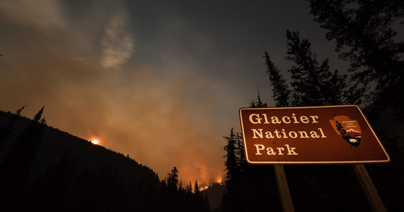 Lightning Strike Sparks A Forest Fire In Montana's Glacier National Park