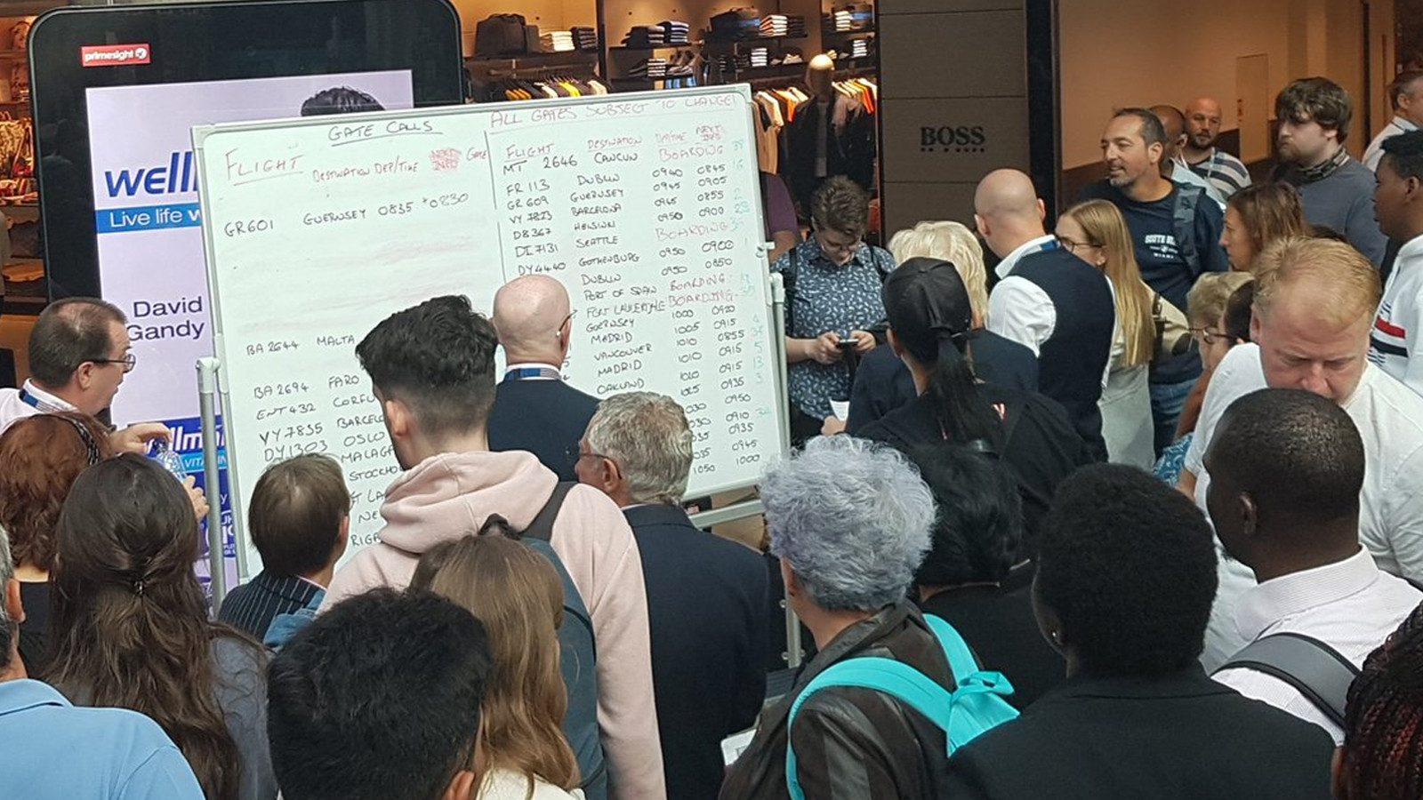 Gatwick Airport Employees Bring Out Markers & Whiteboards When ...