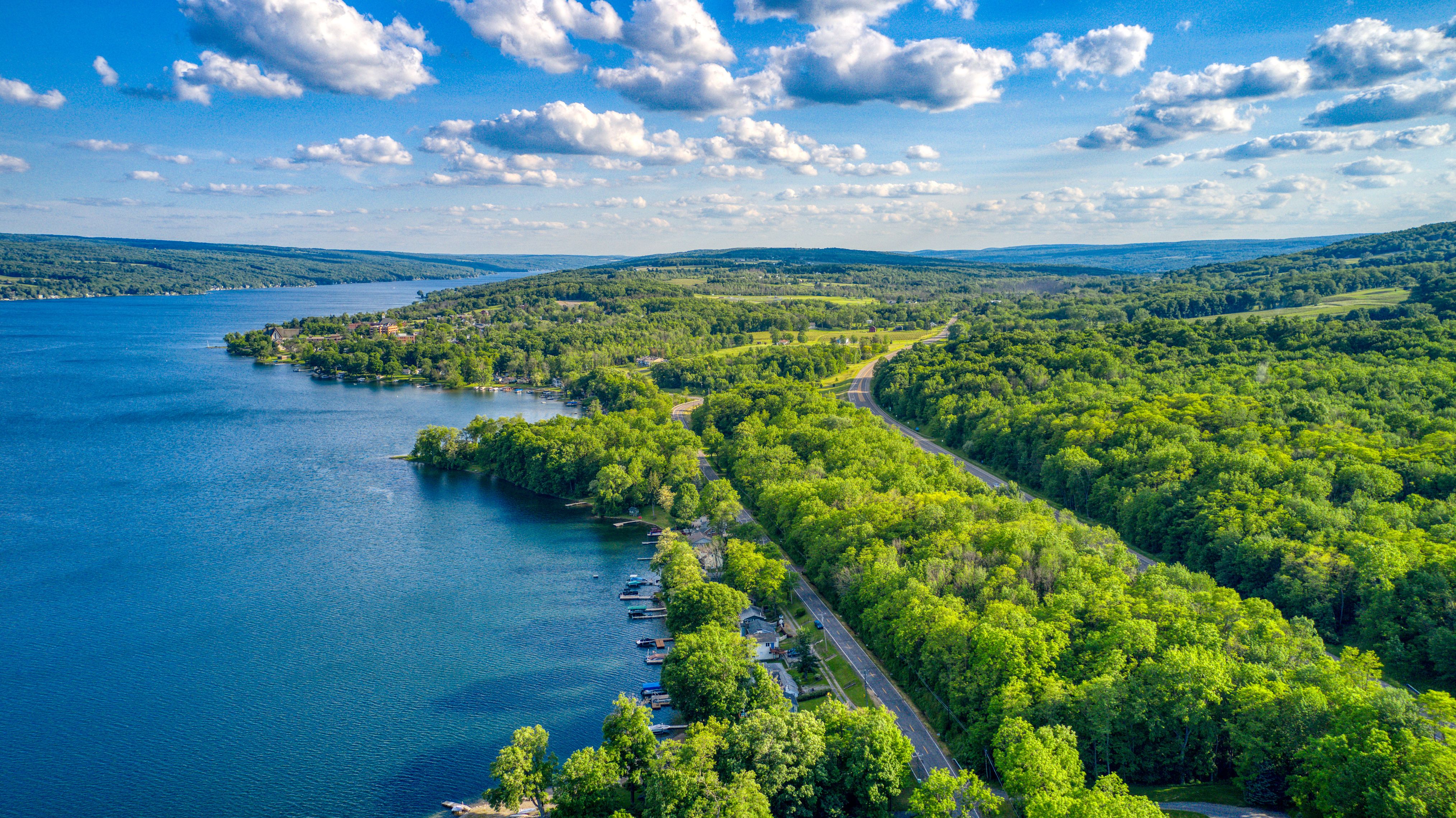 Keuka Lake's Panoramic View in Finger Lakes, NY