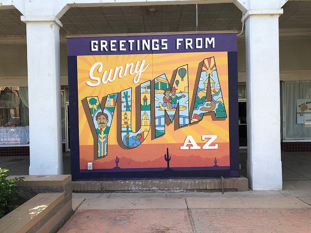 Yuma, Arizona, greeting sign