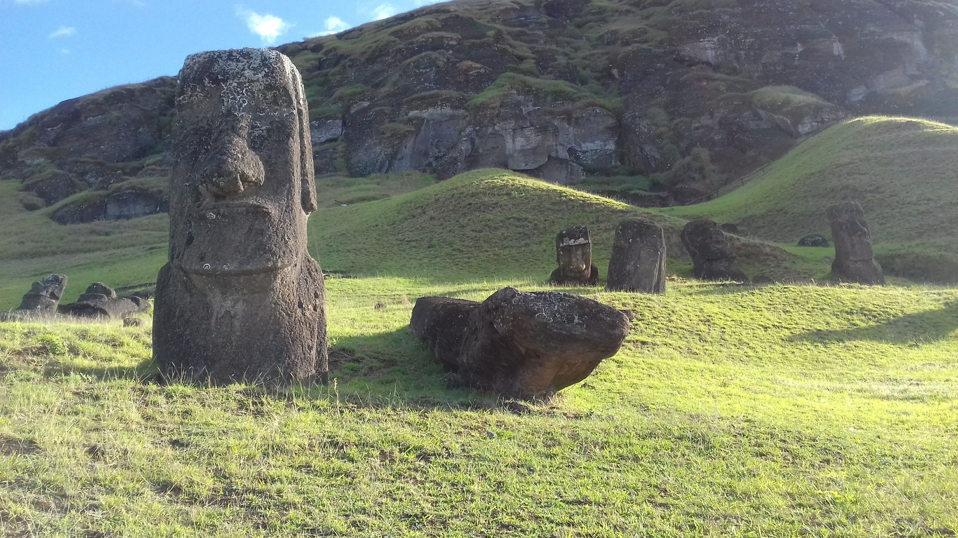 The statues of Easter Island, Chile