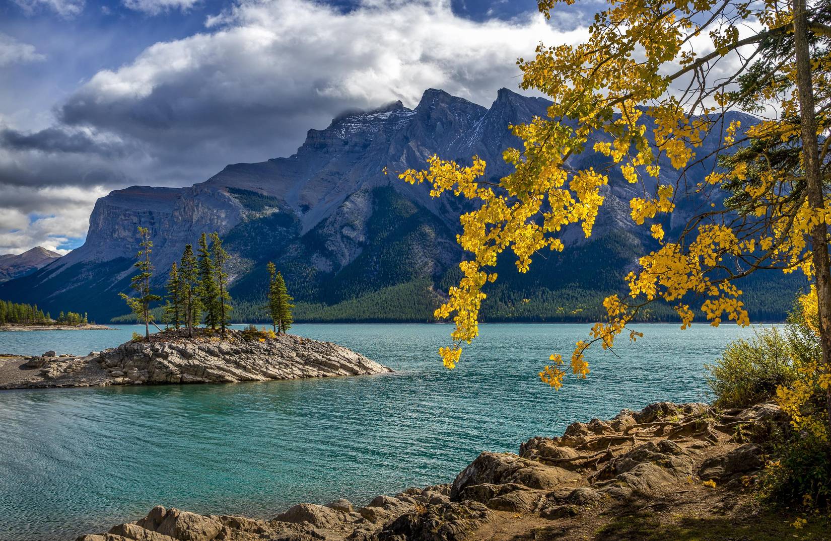Lake Minnewanka in Banff National Park