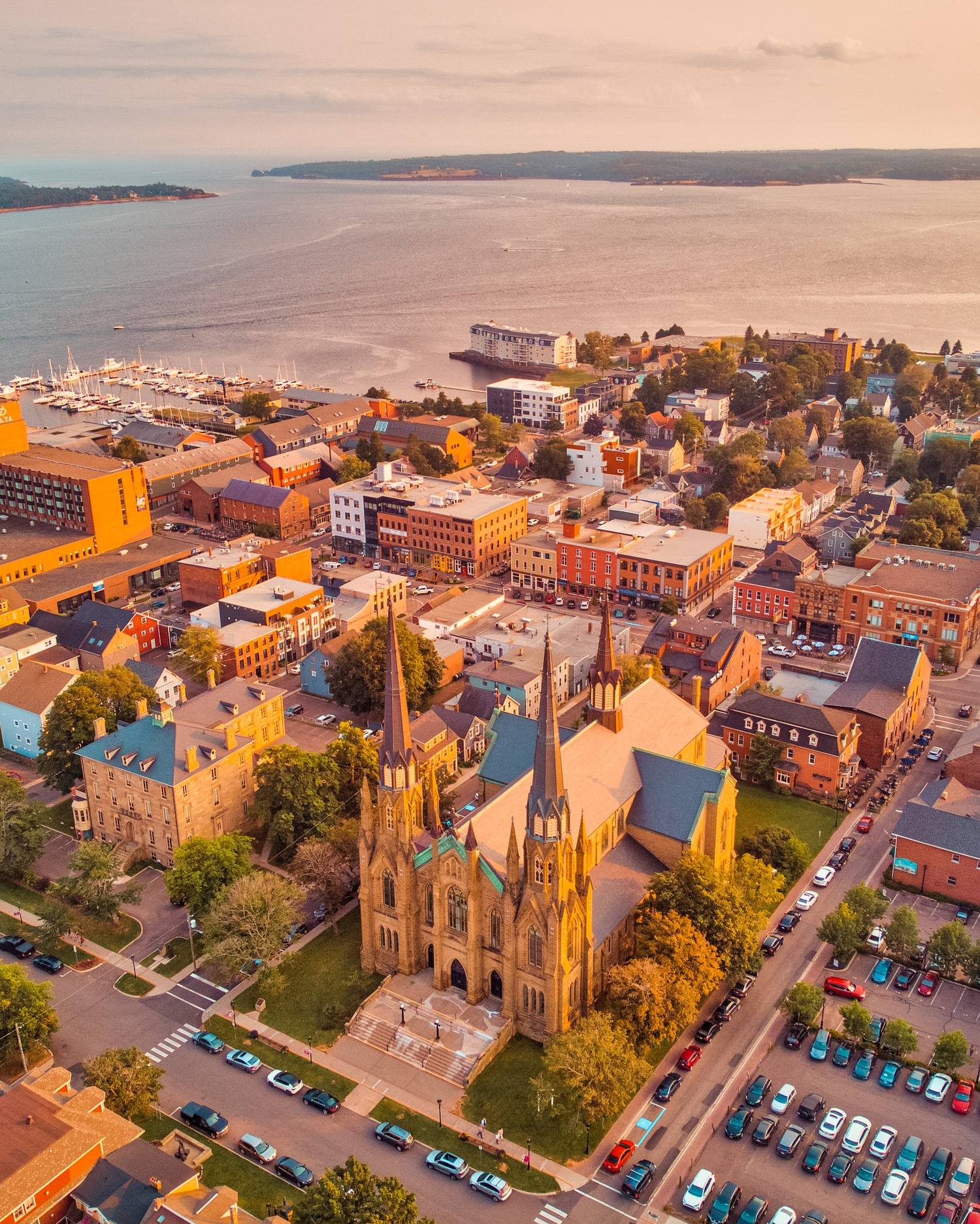 Aerial view of Charlottetown, Prince Edward Island, Canada