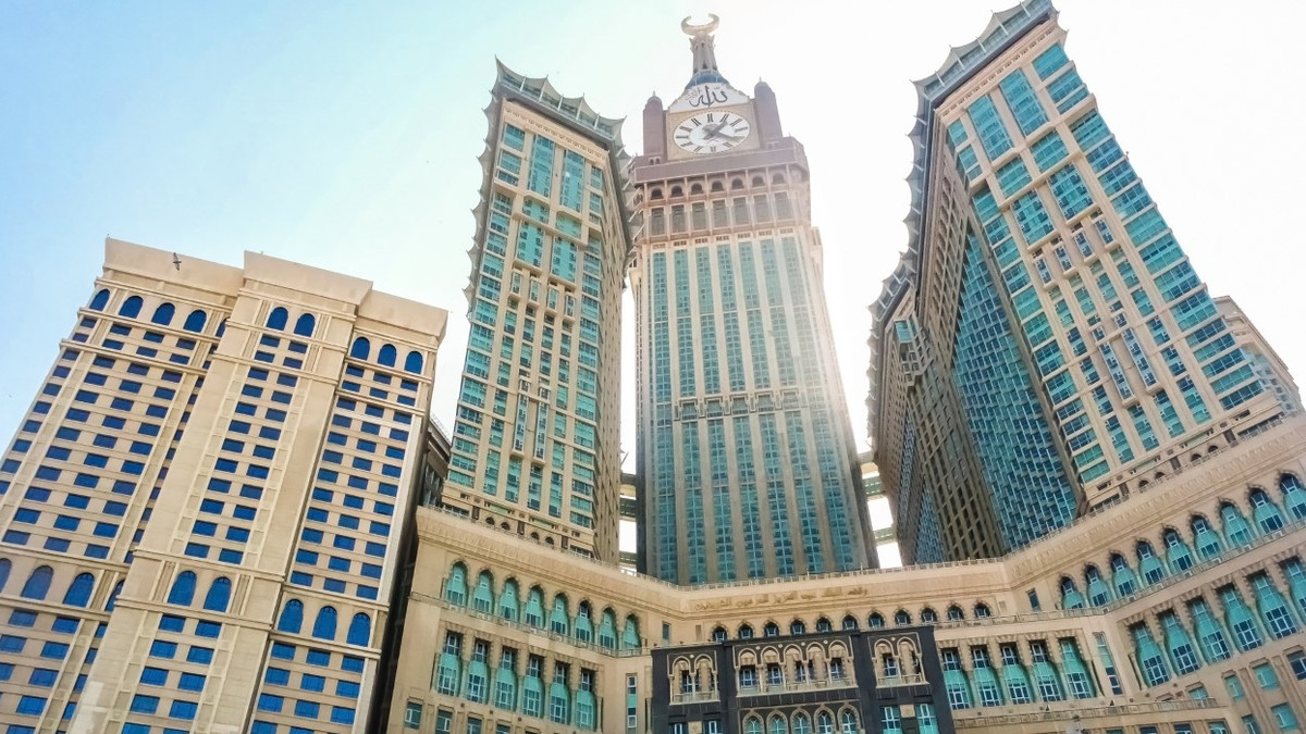 Skyline and Abraj Al Bait  in Makkah, Saudi Arabia
