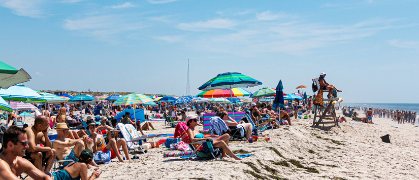 The beach in the town of Babylon, New York, USA