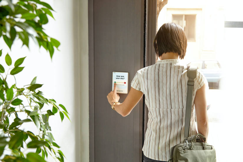 Person leaving a room