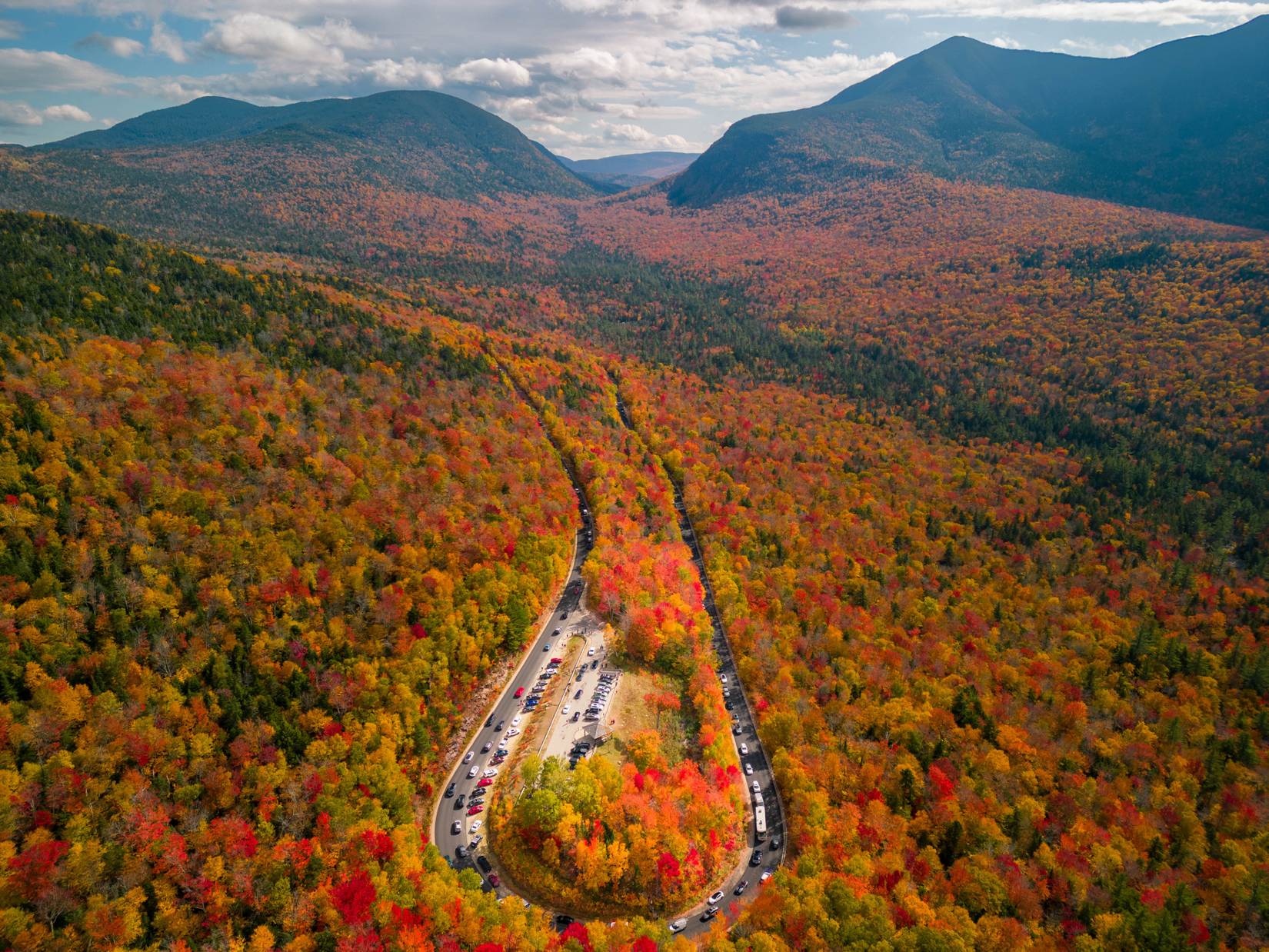 Kancamagus Road in the fall