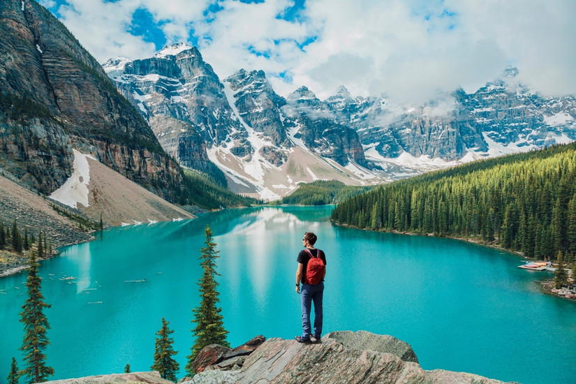 Moraine Lake in Banff National Park, Alberta, Canada