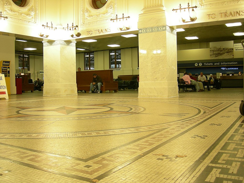 A glance inside King Street Amtrak Station 