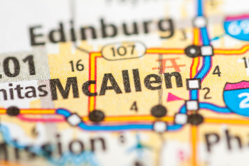 McAllen, Texas on map