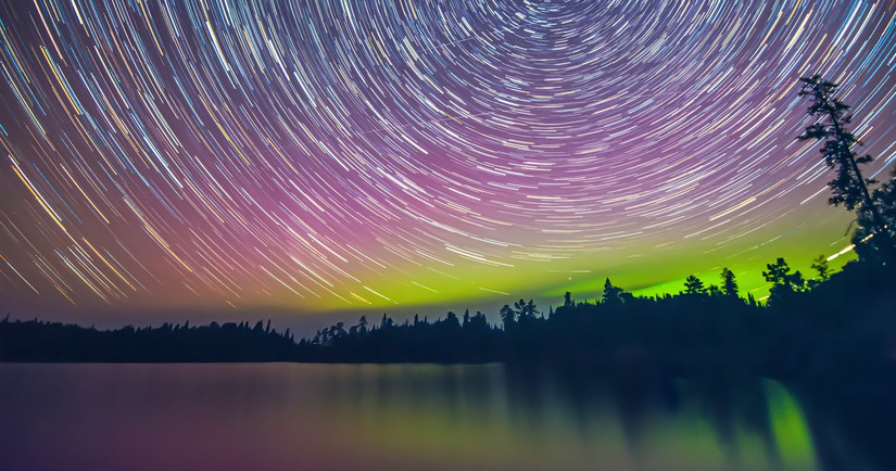 Northern Lights over Voyageurs National Park
