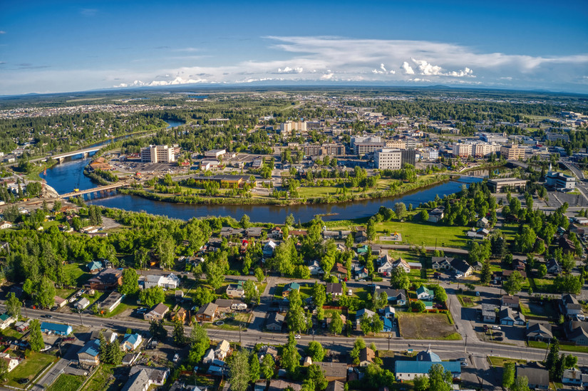 Aerial View of Fairbanks, Alaska