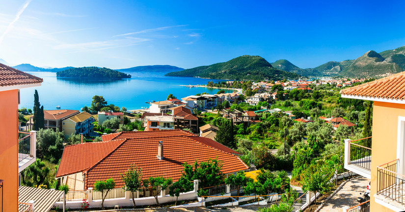 Nidri bay, Lefkada Island of Greece