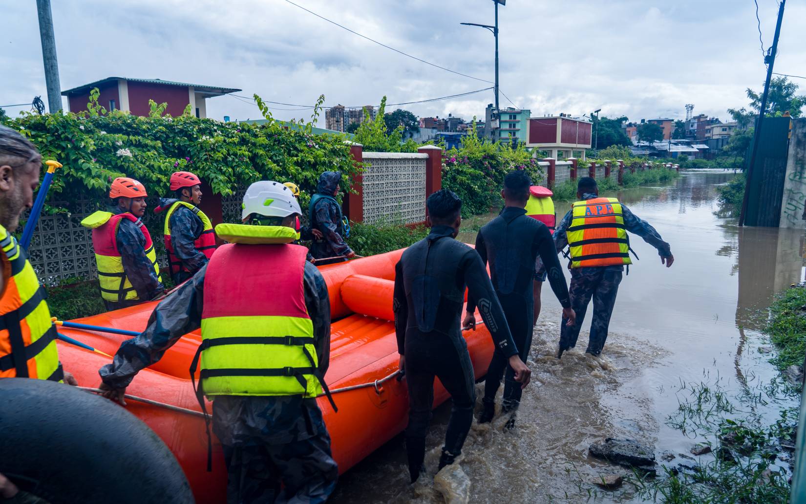 Unprecedented Flooding in Nepal: Stranded Residents Escape via Rooftops ...