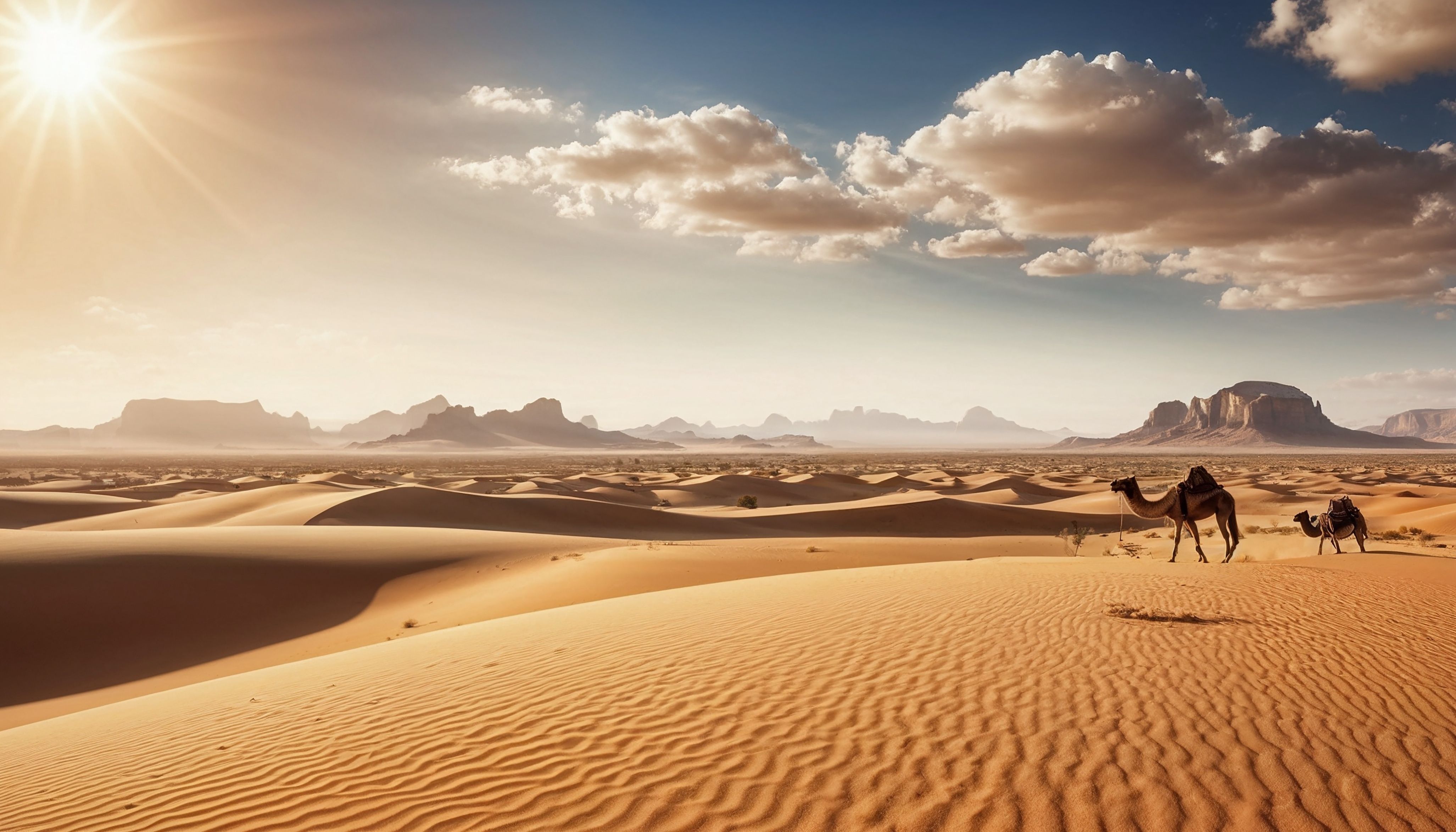 100台限定品★外幕2枚　Field SAHARA×Nature Arts Sunset in the Sahara Desert Landscape Panorama - Morocco Africa by