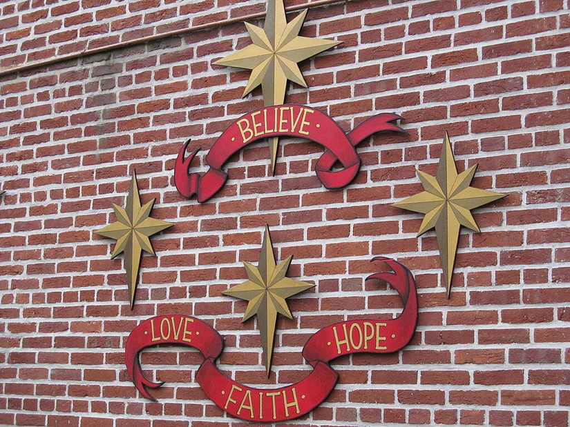 View of Believe sign, Bethlehem, Pennsylvania, PA, USA