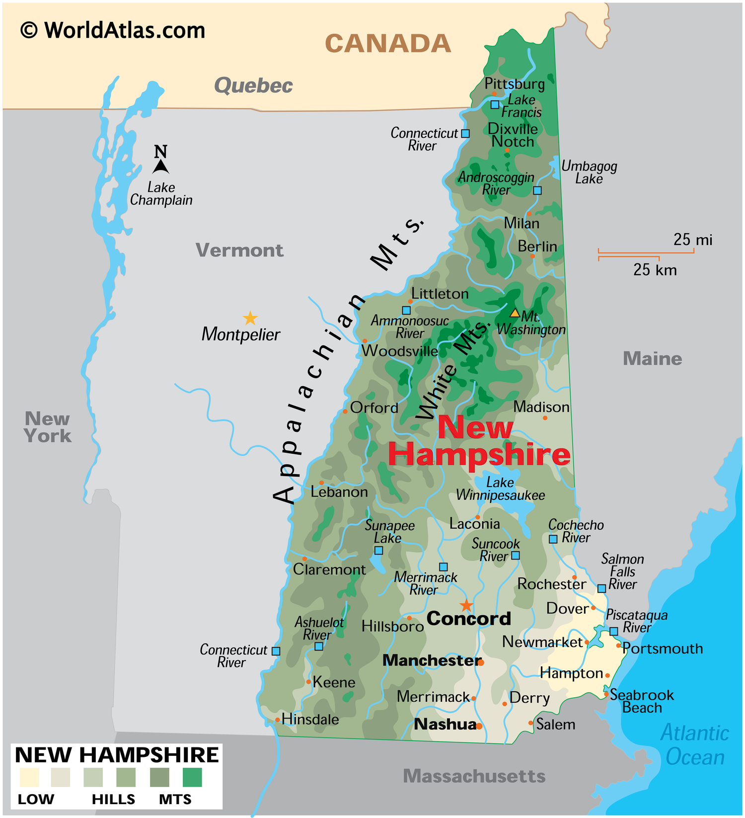 New Hampshire - Maps | TheTravel