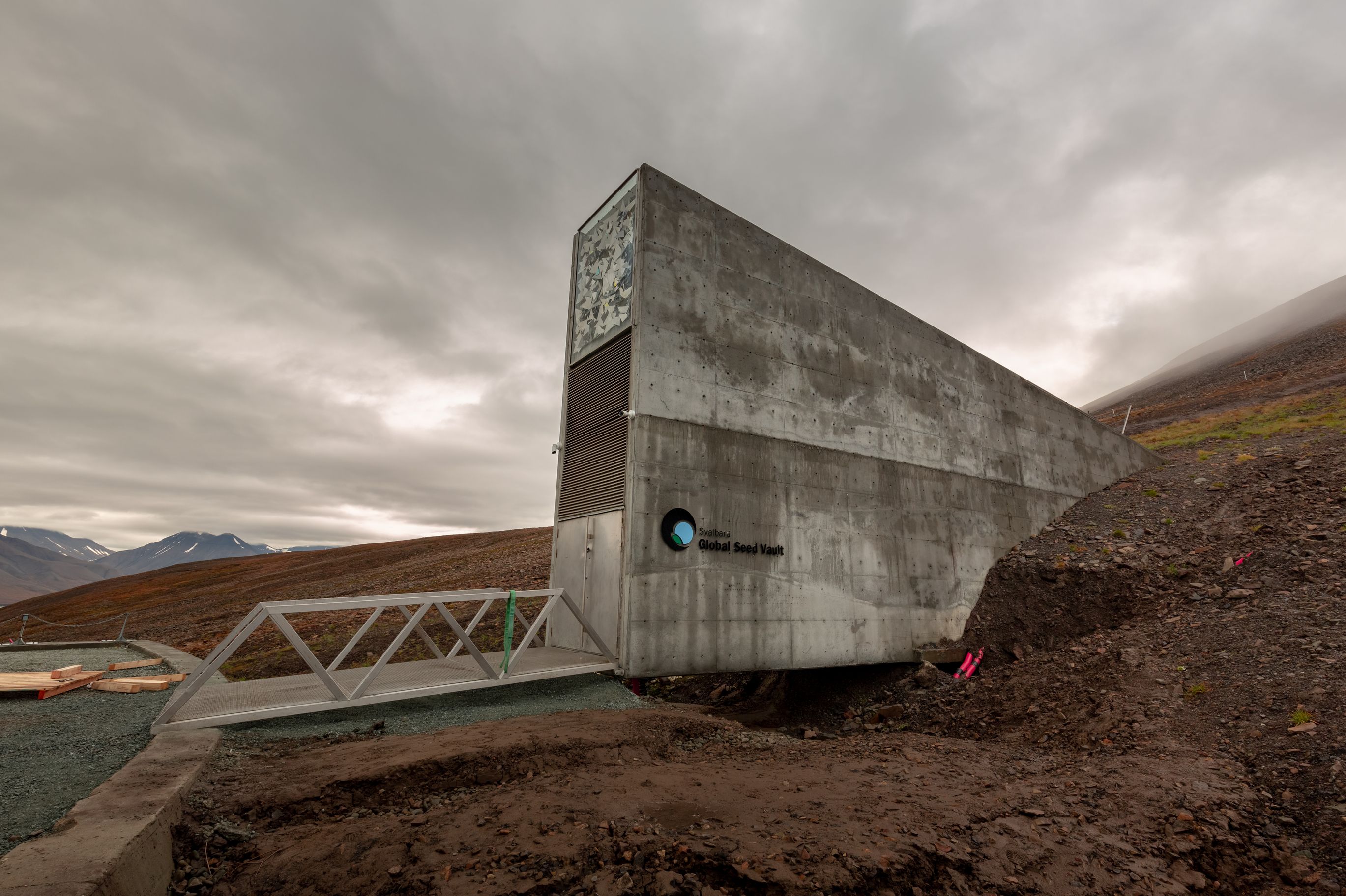View of the Svalbard Global Seed Vault, Svalbard, Norway