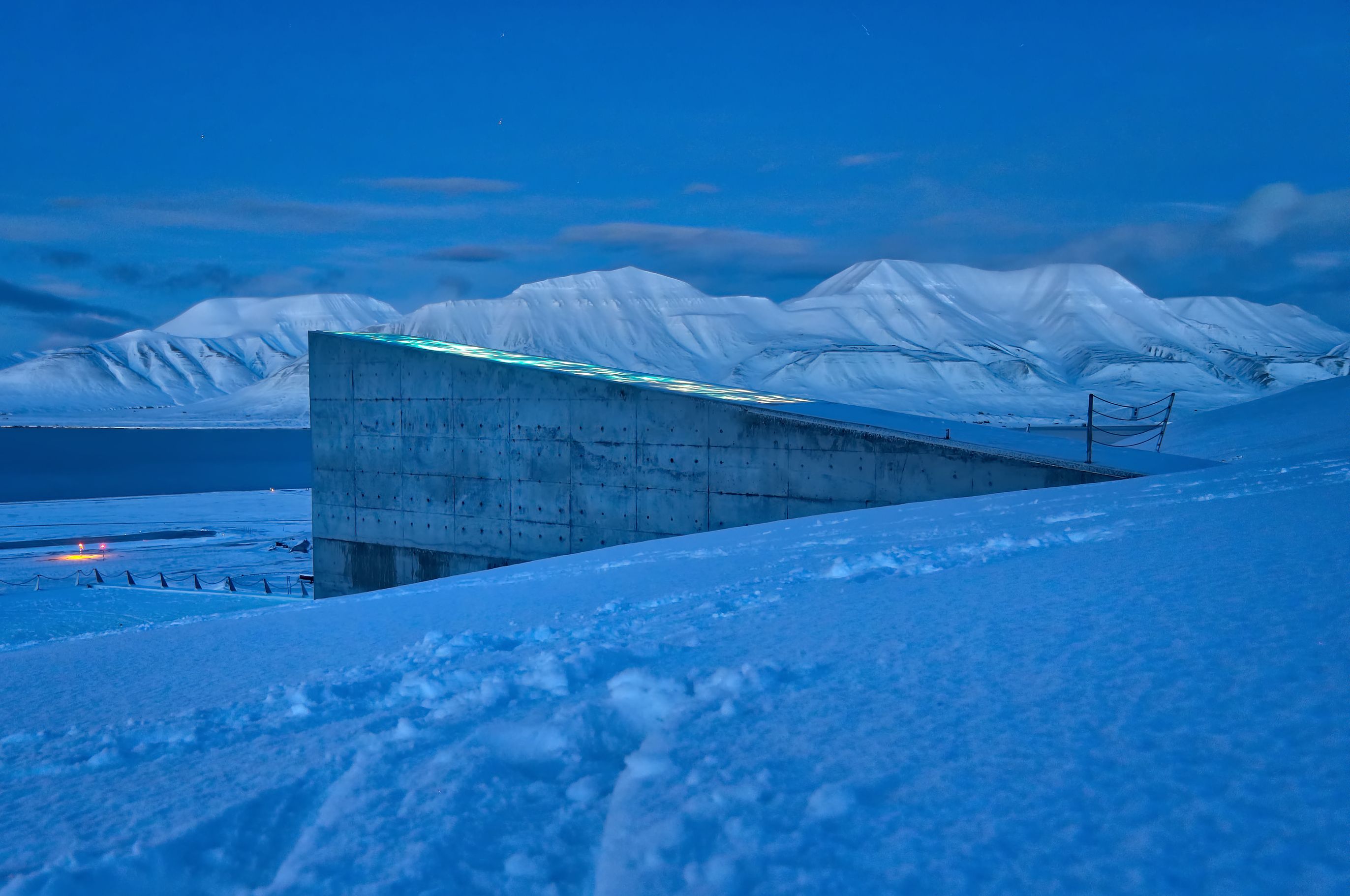 View of the Svalbard Global Seed Vault, Svalbard, Norway