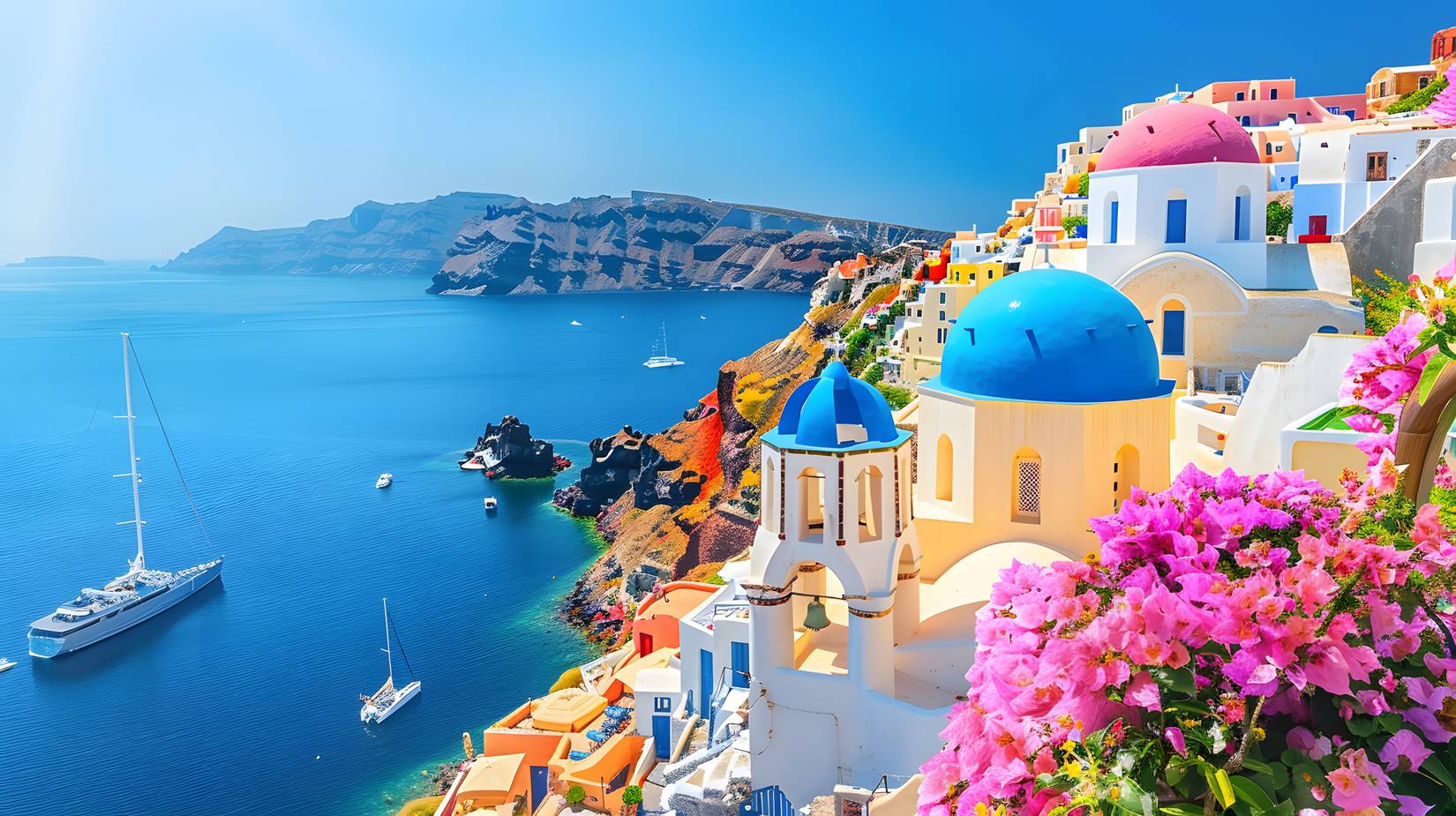 Traditional Cycladic Santorini houses, Greece