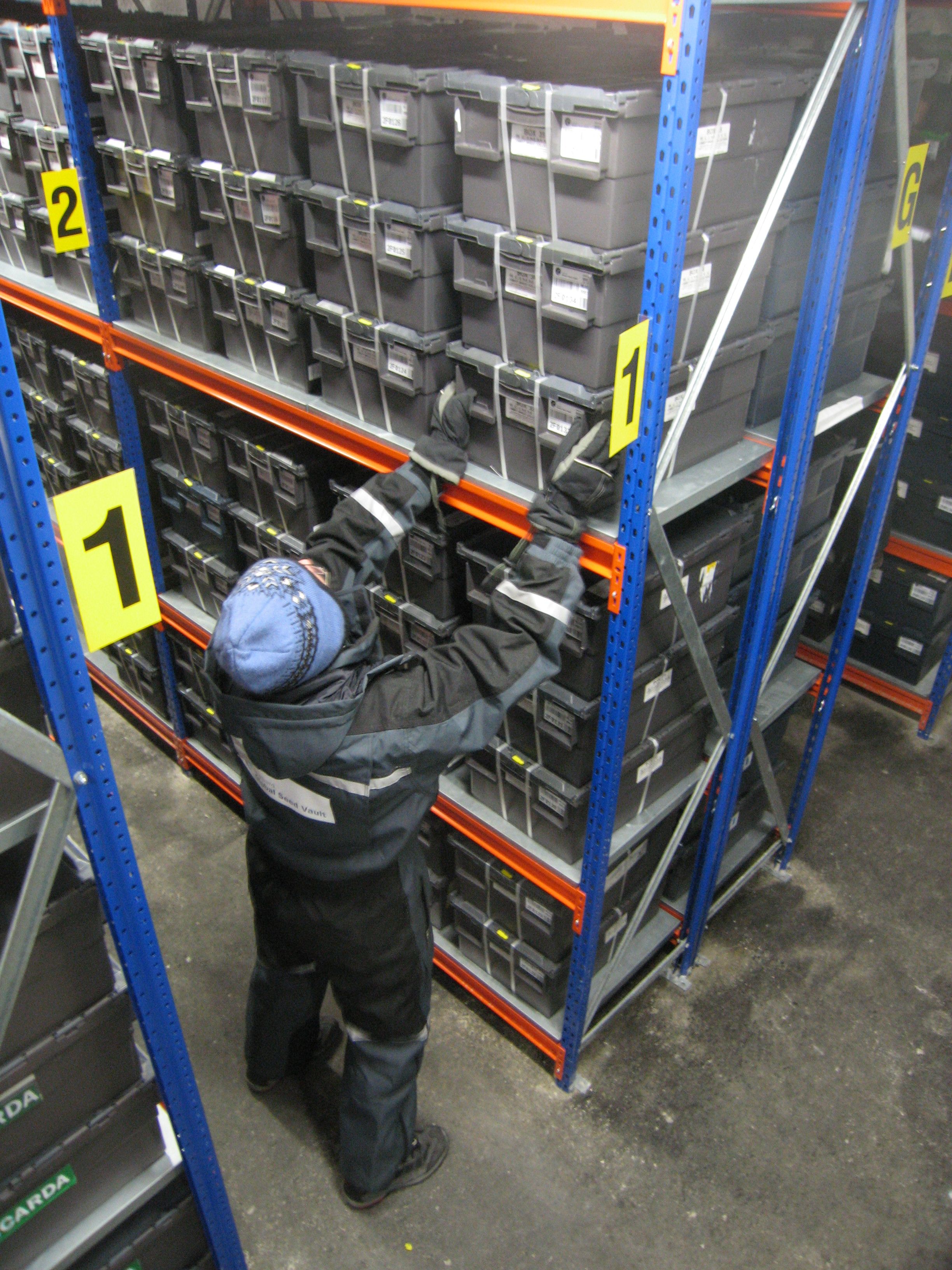 A view inside the vault, Svalbard Global Seed Vault, Svalbard, Norway