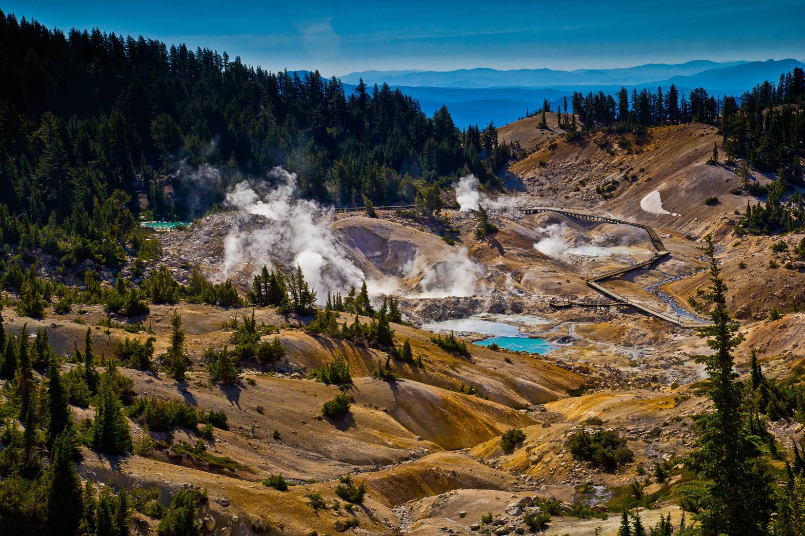 Bumpass Hell Boardwalk in Volcanic Lassen National Park