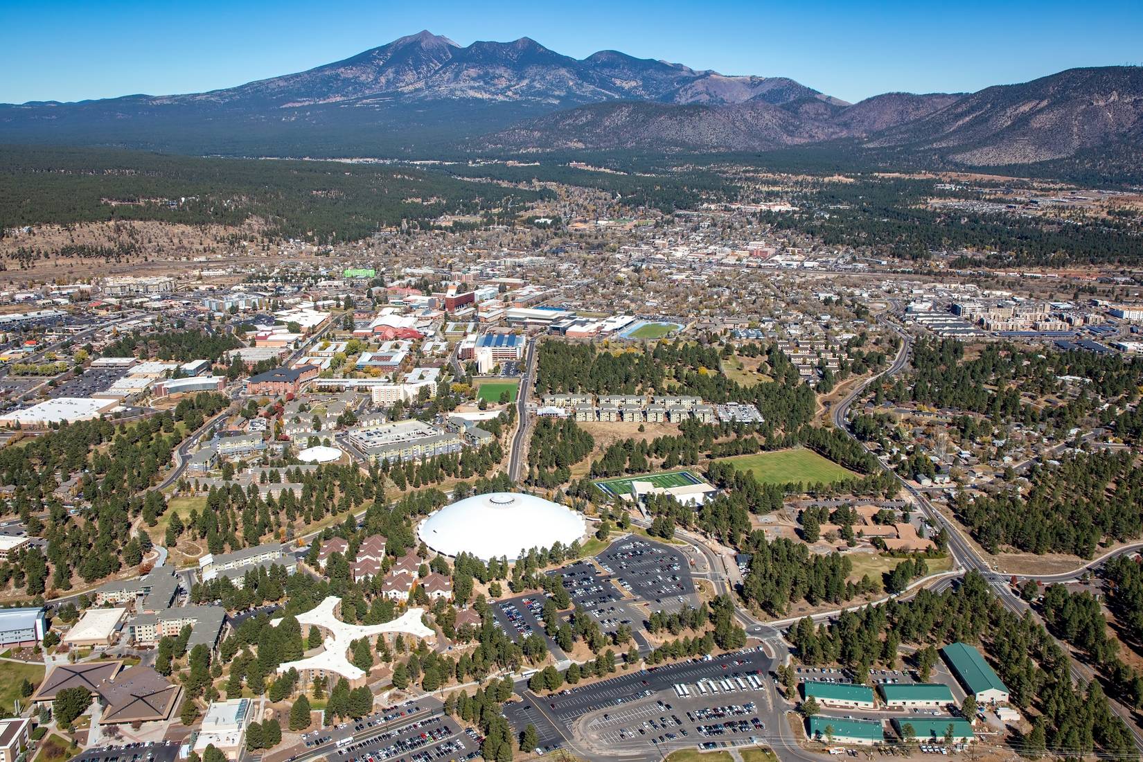 Flagstaff, Arizona viewed from above
