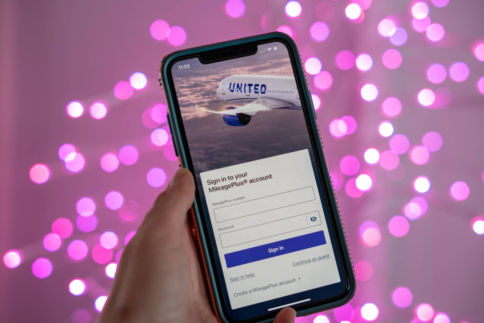 United Airlines Mileage Plus app