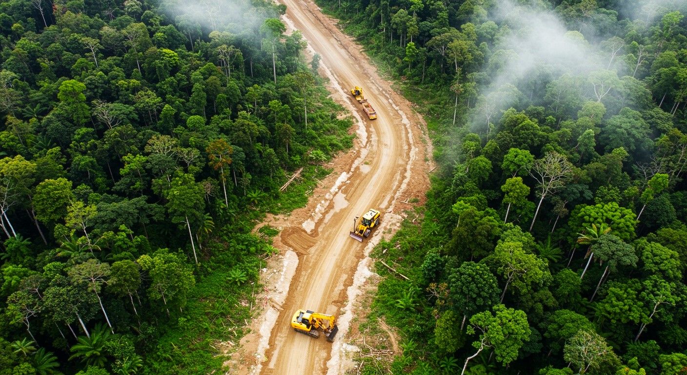 Amazon Rainforest Trees Allegedly Cut Down To Build New Road For