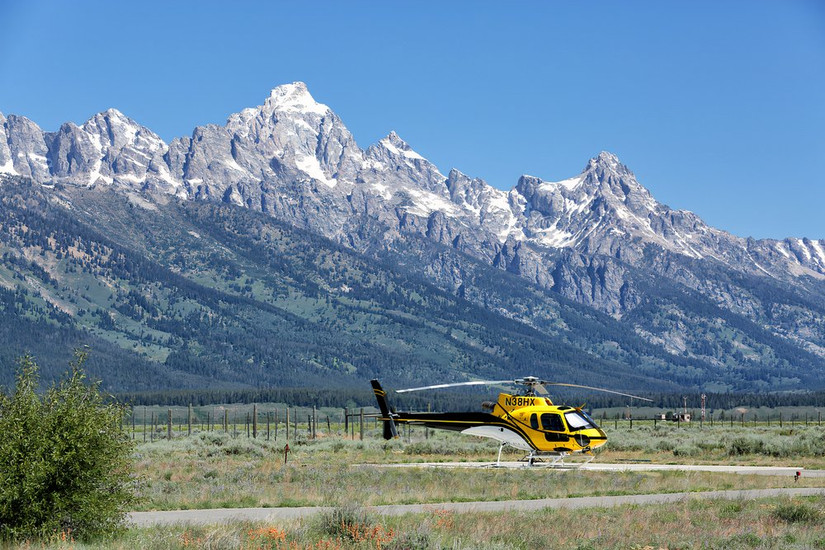 A helicopter is ready for rescue, and wildfires are at the Helitack base in Grand Teton National Park, Yellowstone National Park, and the Bridger-Teton National Forest