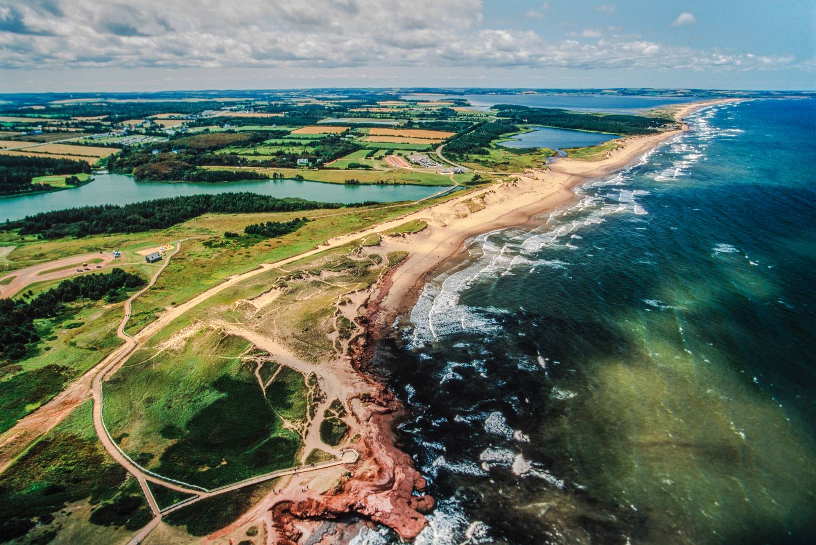 Aerial images of  Prince Edward Island, PEI, Canada