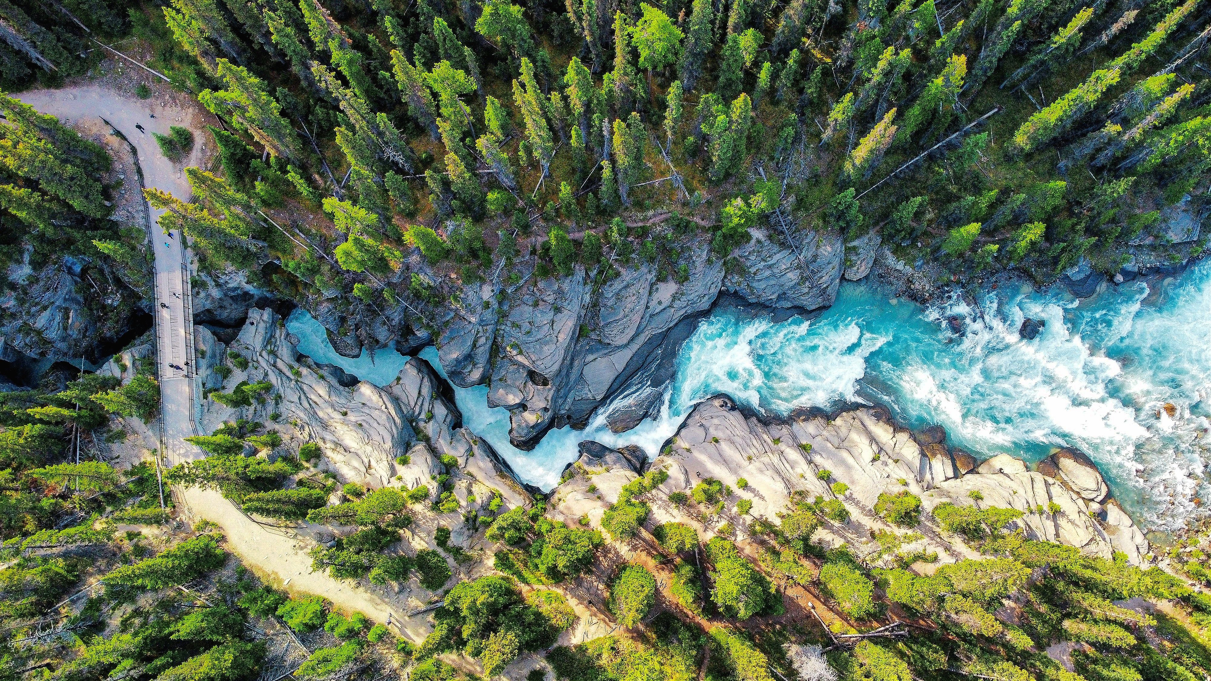 Mistaya Canyon on the Icefields Parkway in Banff National Park, Alberta, Canada