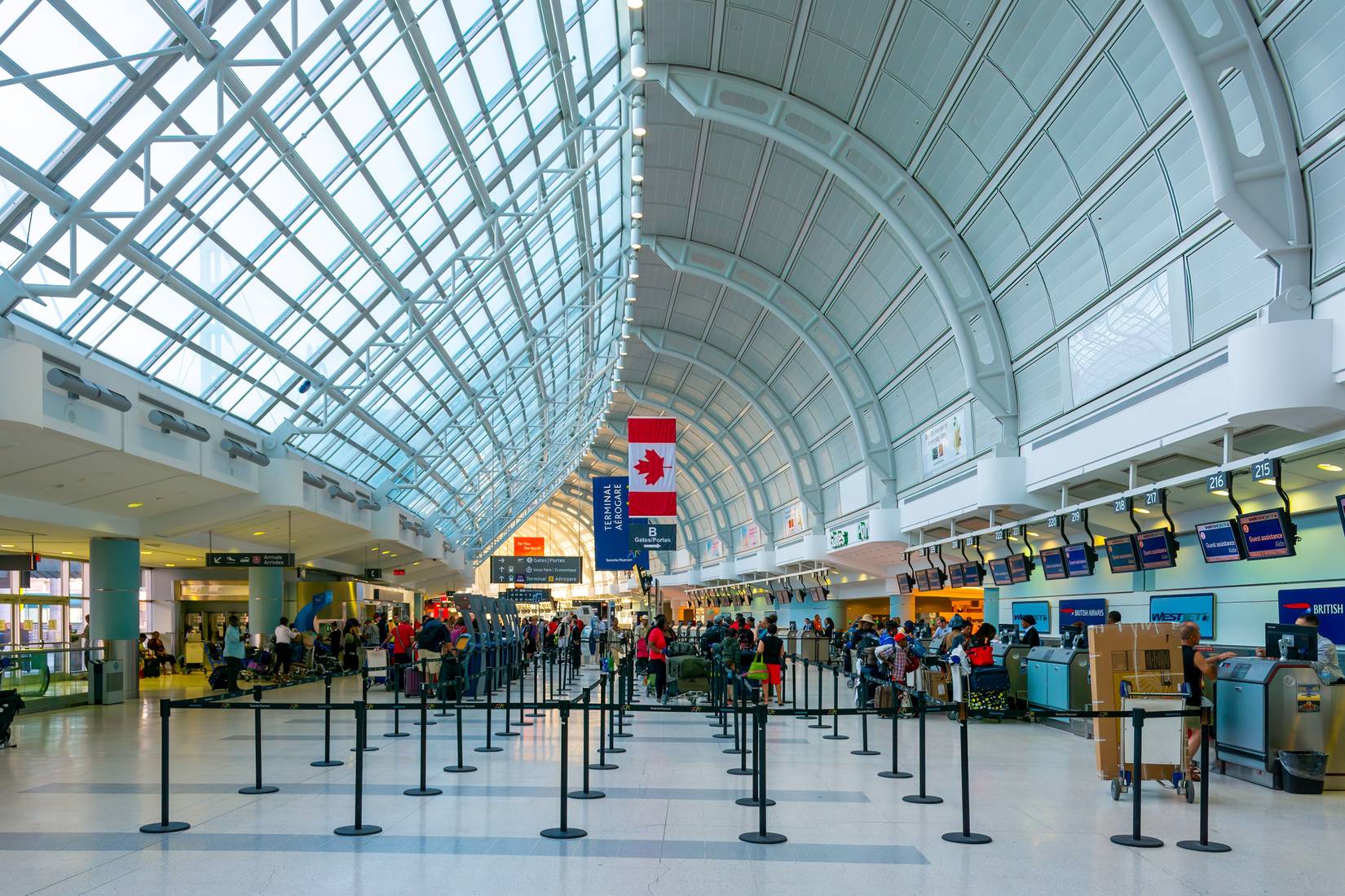 Interior of Toronto Pearson International Airport, Canada
