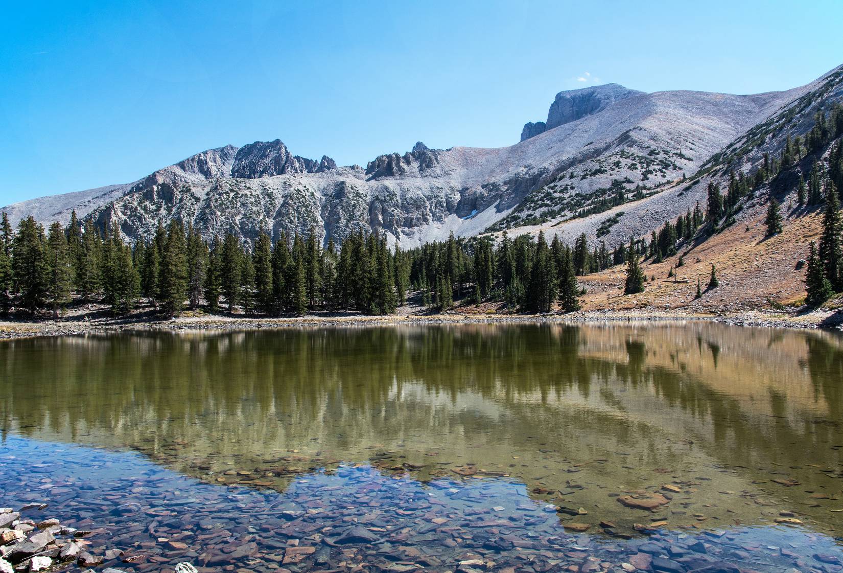 Stella Lake and Wheeler Peak at Nevada Great Basin National Park