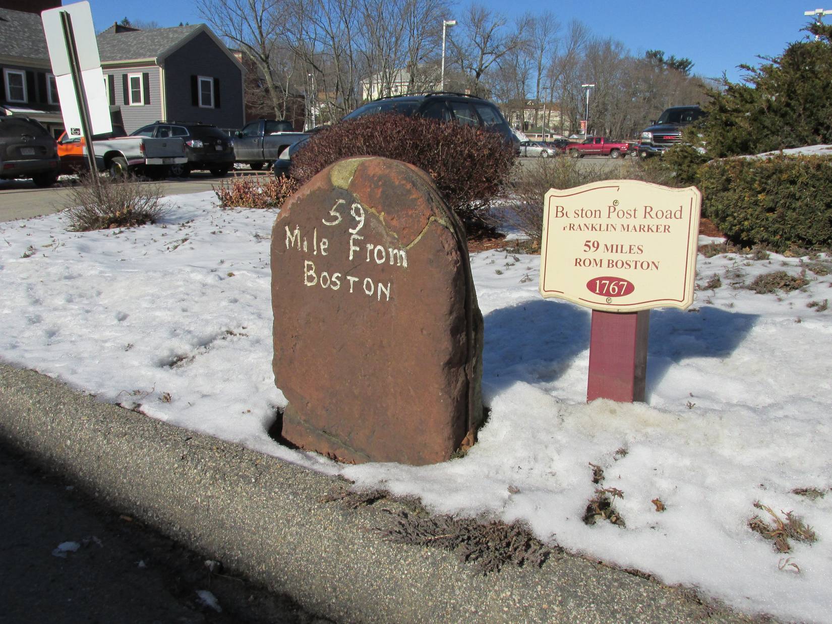 Springfield Ma Boston Post Rd Marker The Oldest Road Still Used By Travelers In The USA