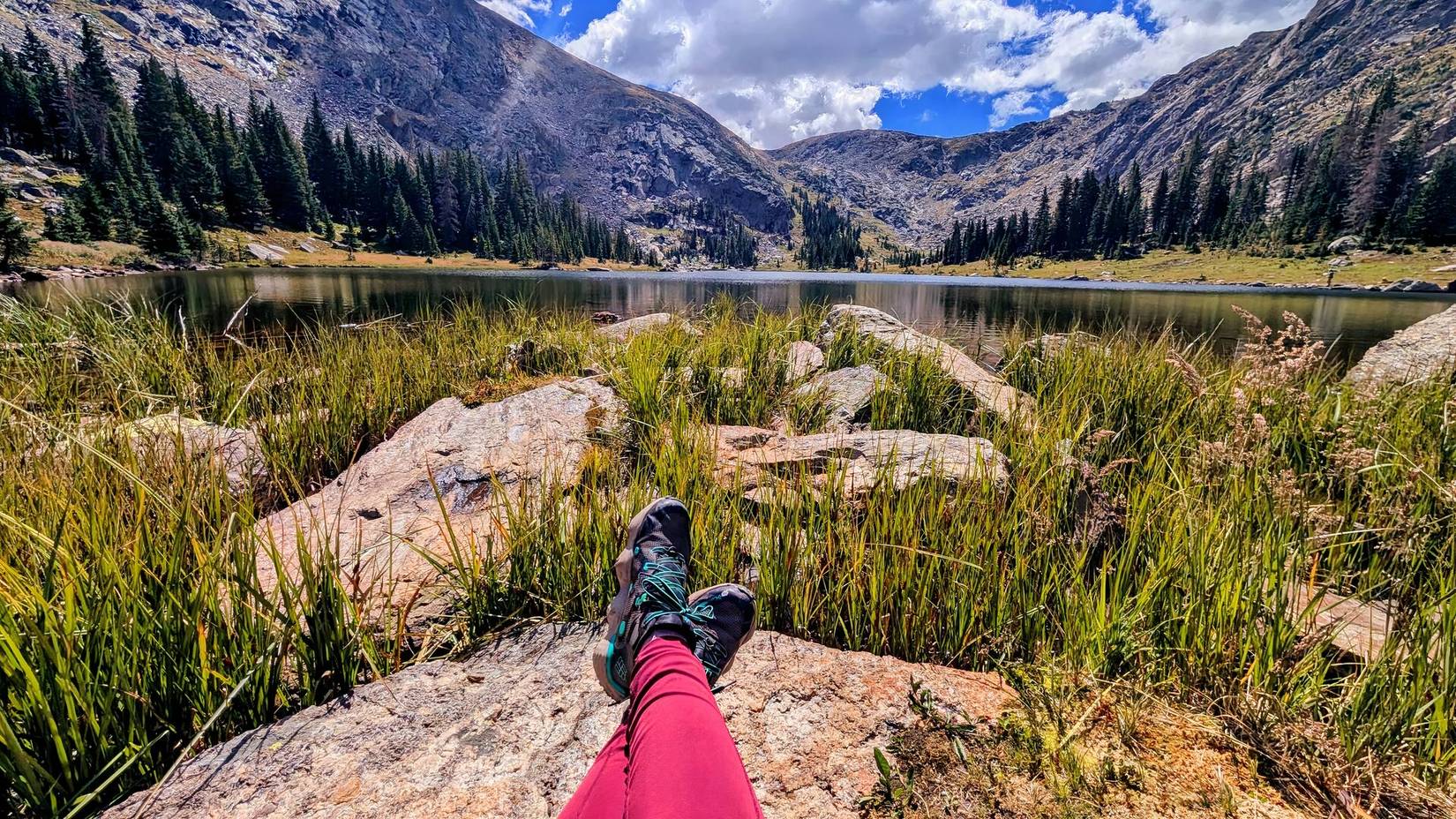 Nicole Hansen at a hidden trail at Rocky Mountain National Park