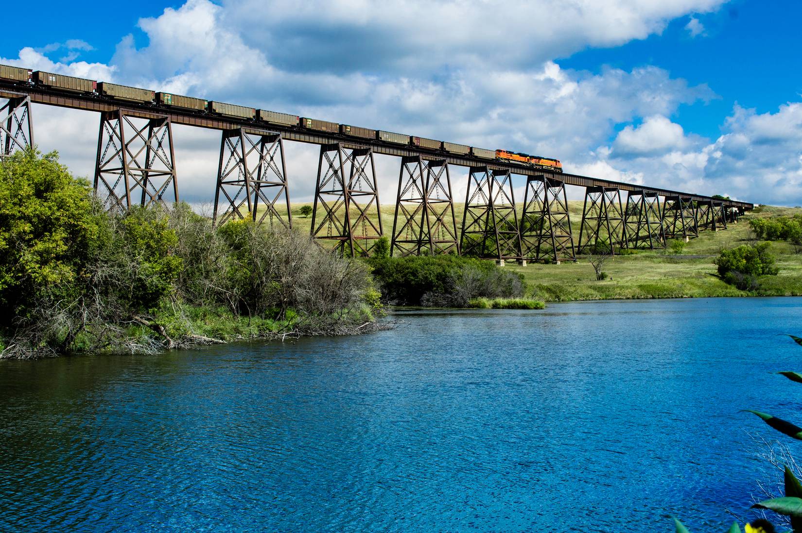 Bridge over the valley in Valley City, North Dakota