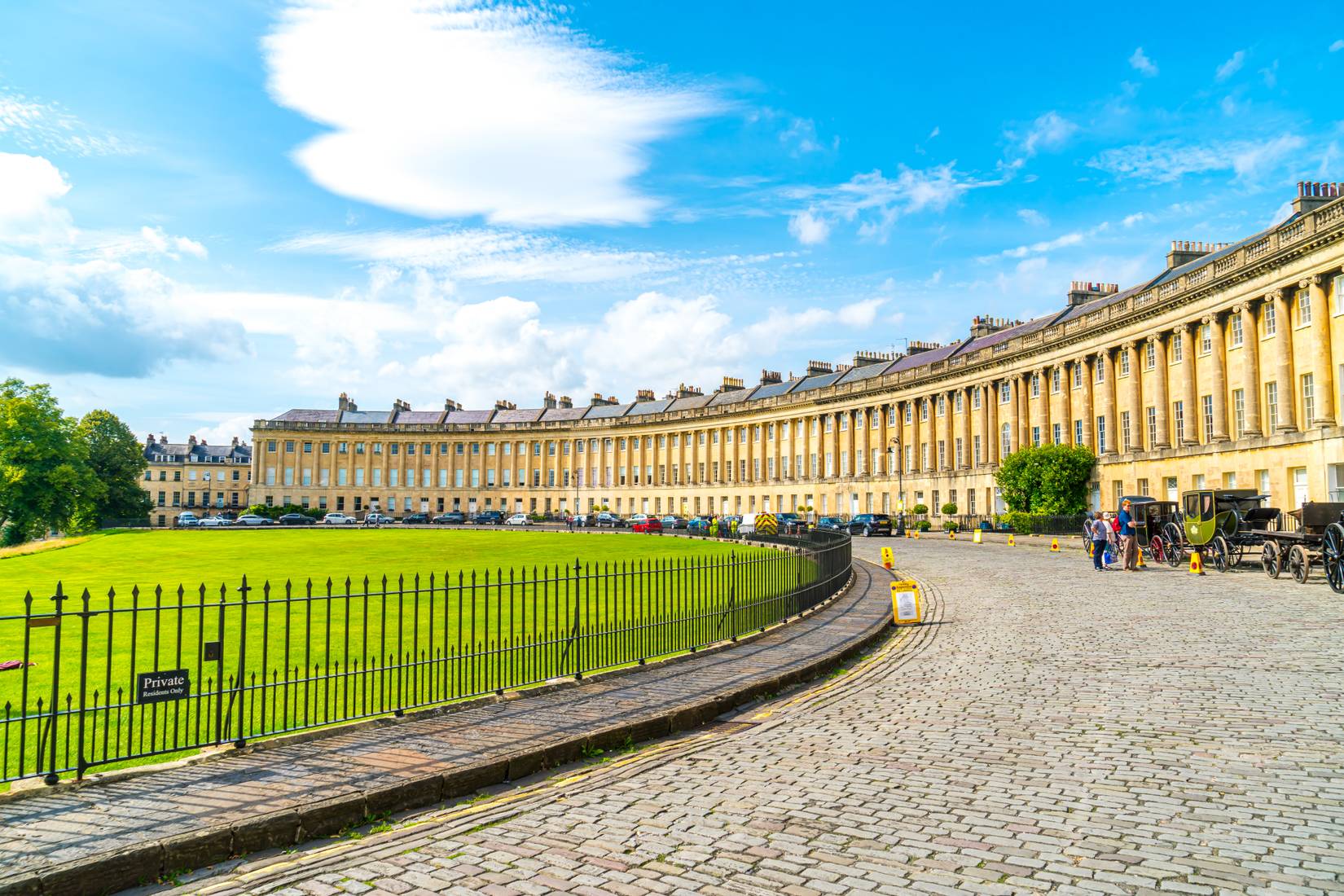 The famous Royal Crescent at Bath Somerset England, United Kingdom.
