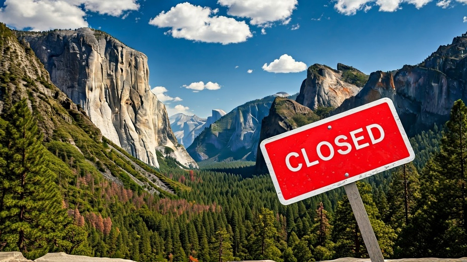 Nps Closure Sign National Park Service Issued New Order By U.S. Government Over ...