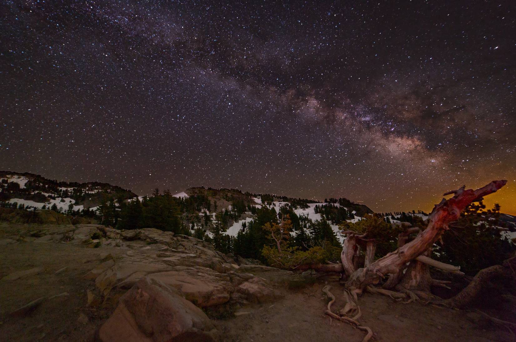 The Milky Way goes up to hell bumpass, Lassen Valanik National Park