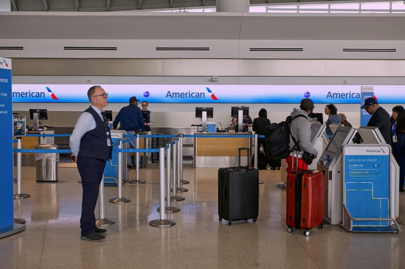 American Airlines counter