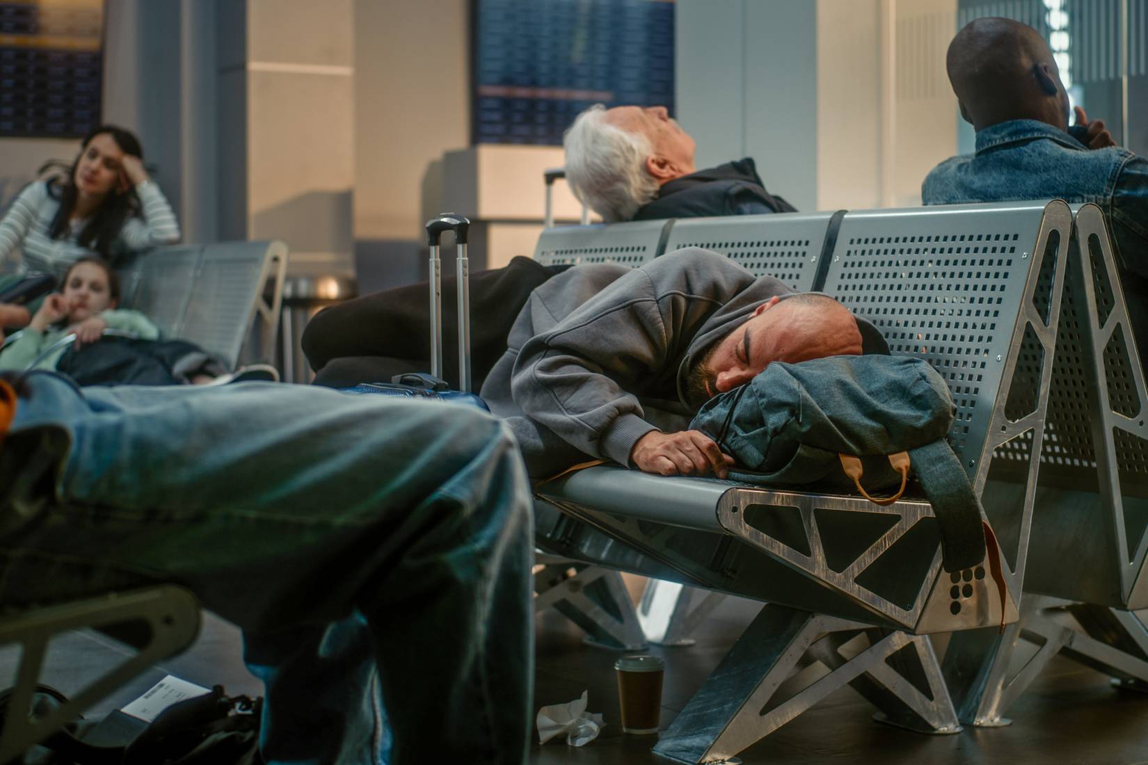 The delay in the flight