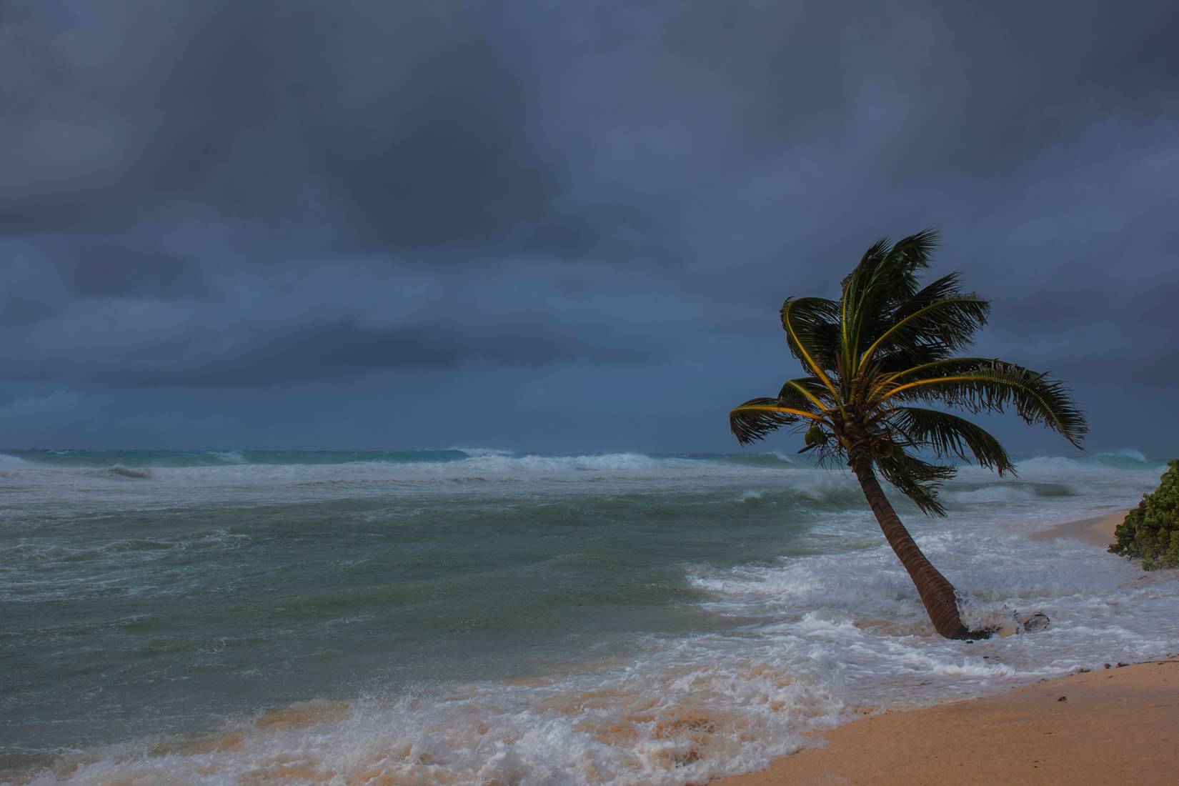 Hurricane storm in the Caribbean