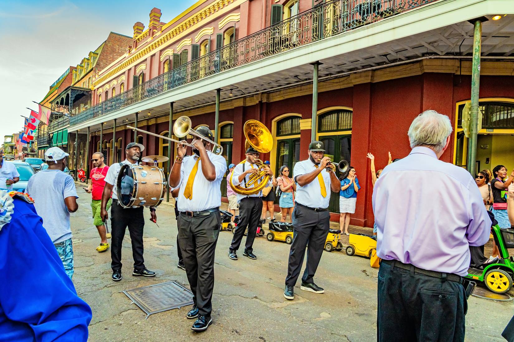 Jazz orchestra in the streets of New Orleans Louisiana