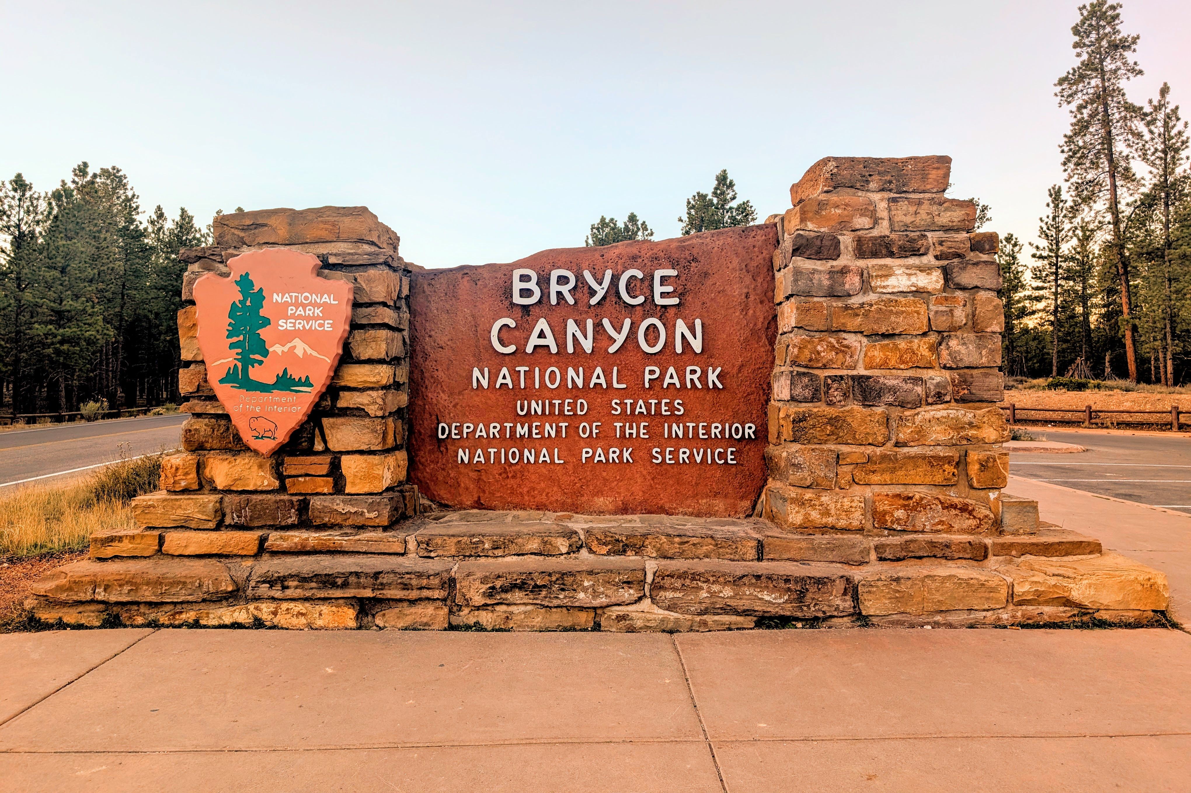 Bryce Canyon National Park Entrance Sign
