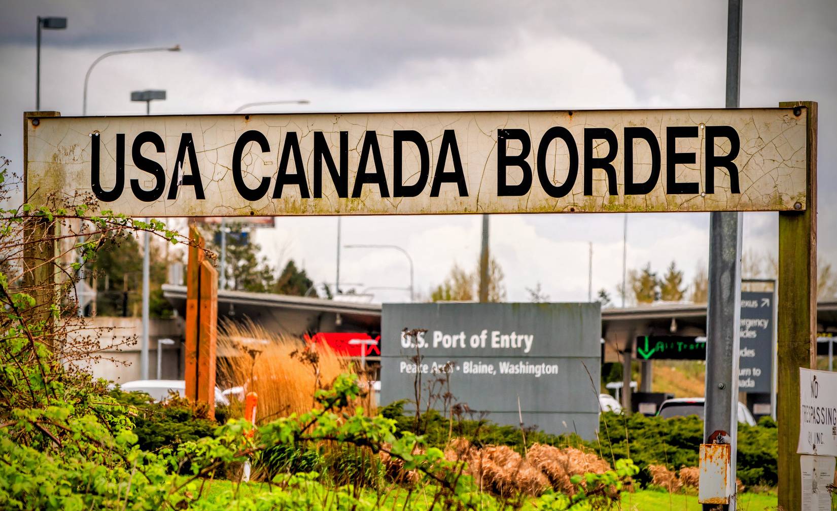 U.S-Canada border in Washington