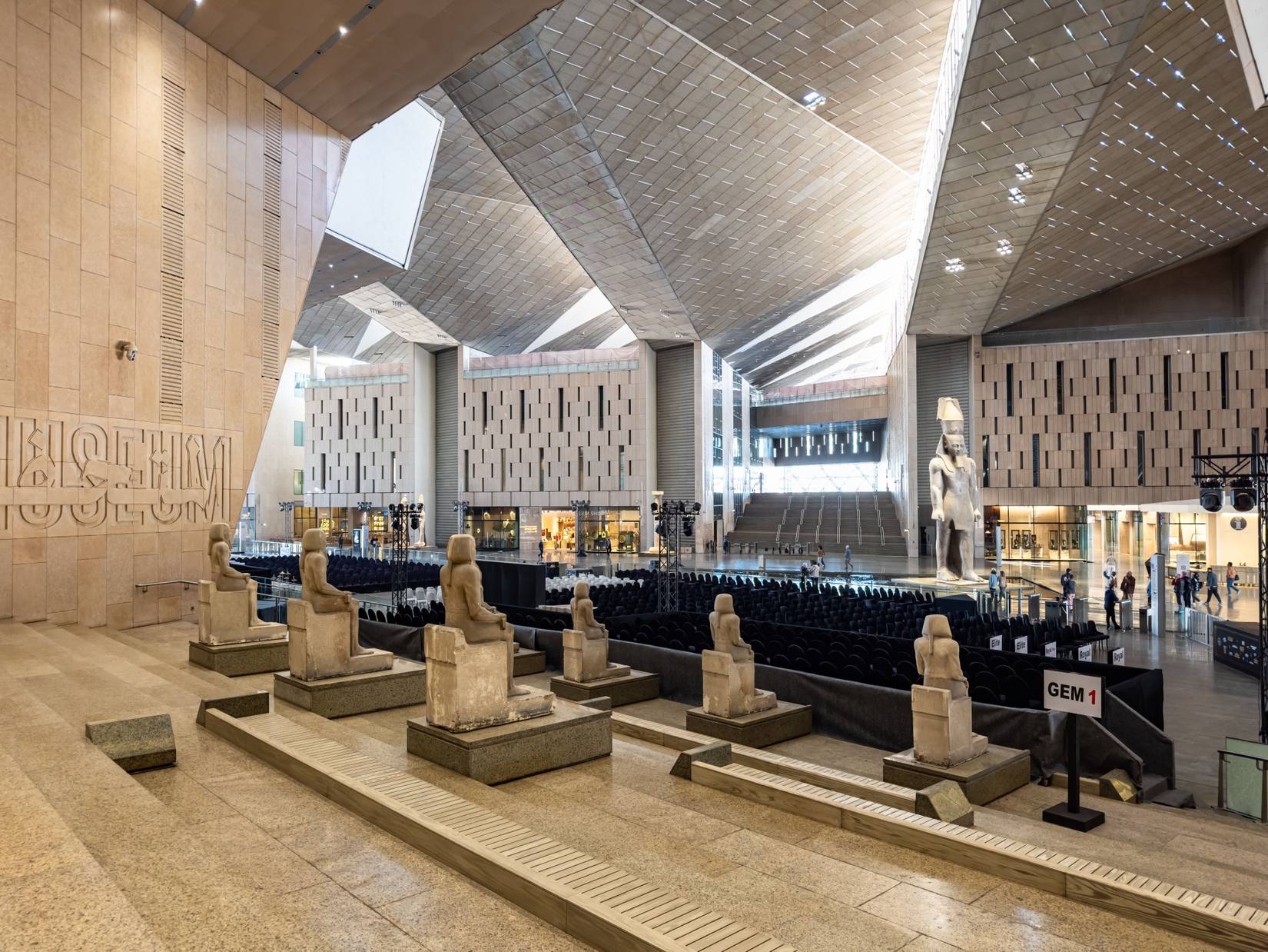 The Grand Hall of the Grand Egyptian Museum