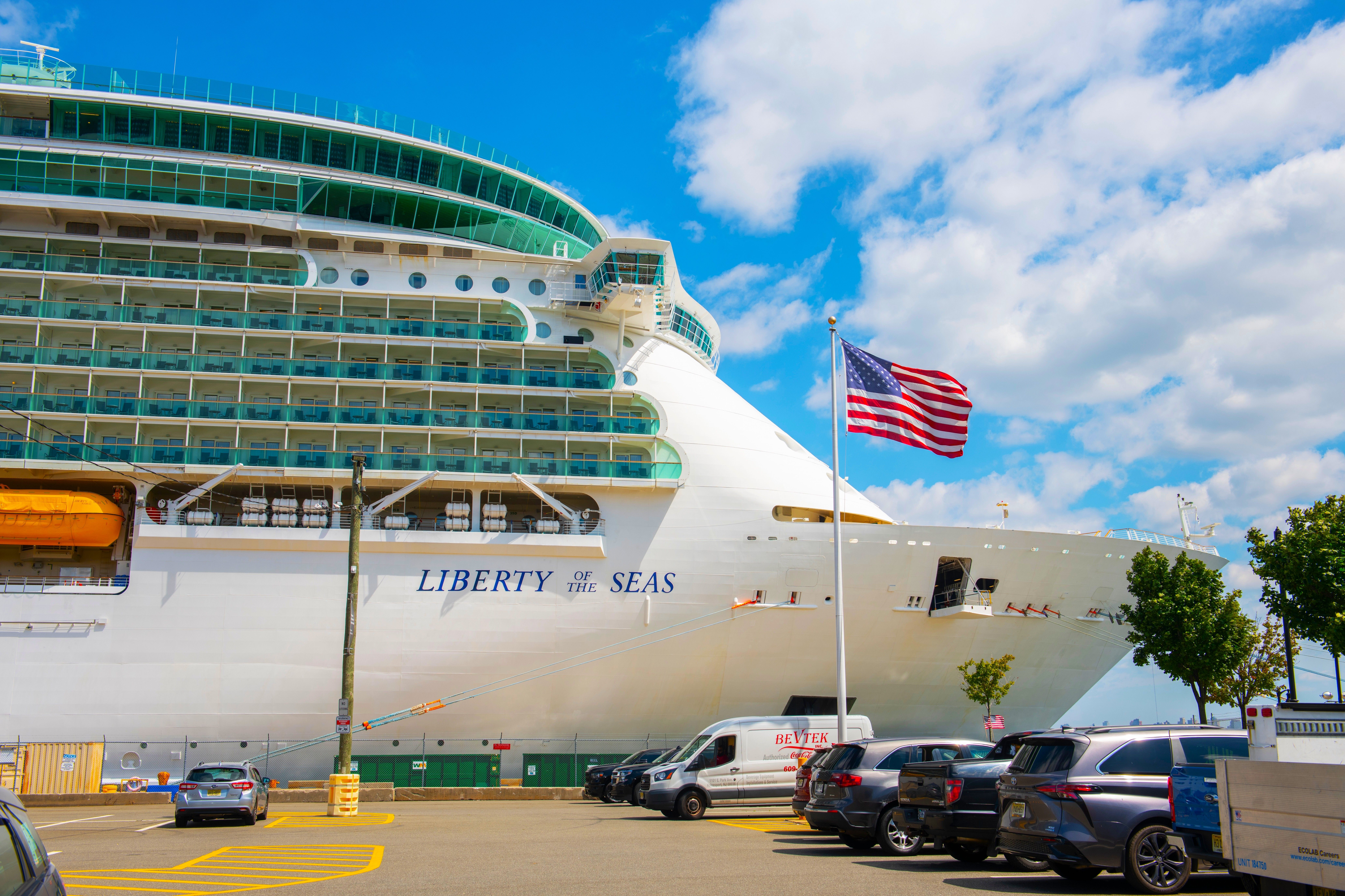 Royal Caribbean cruise ship at Cape Liberty Cruise Port in Bayonne, New Jersey NJ, USA