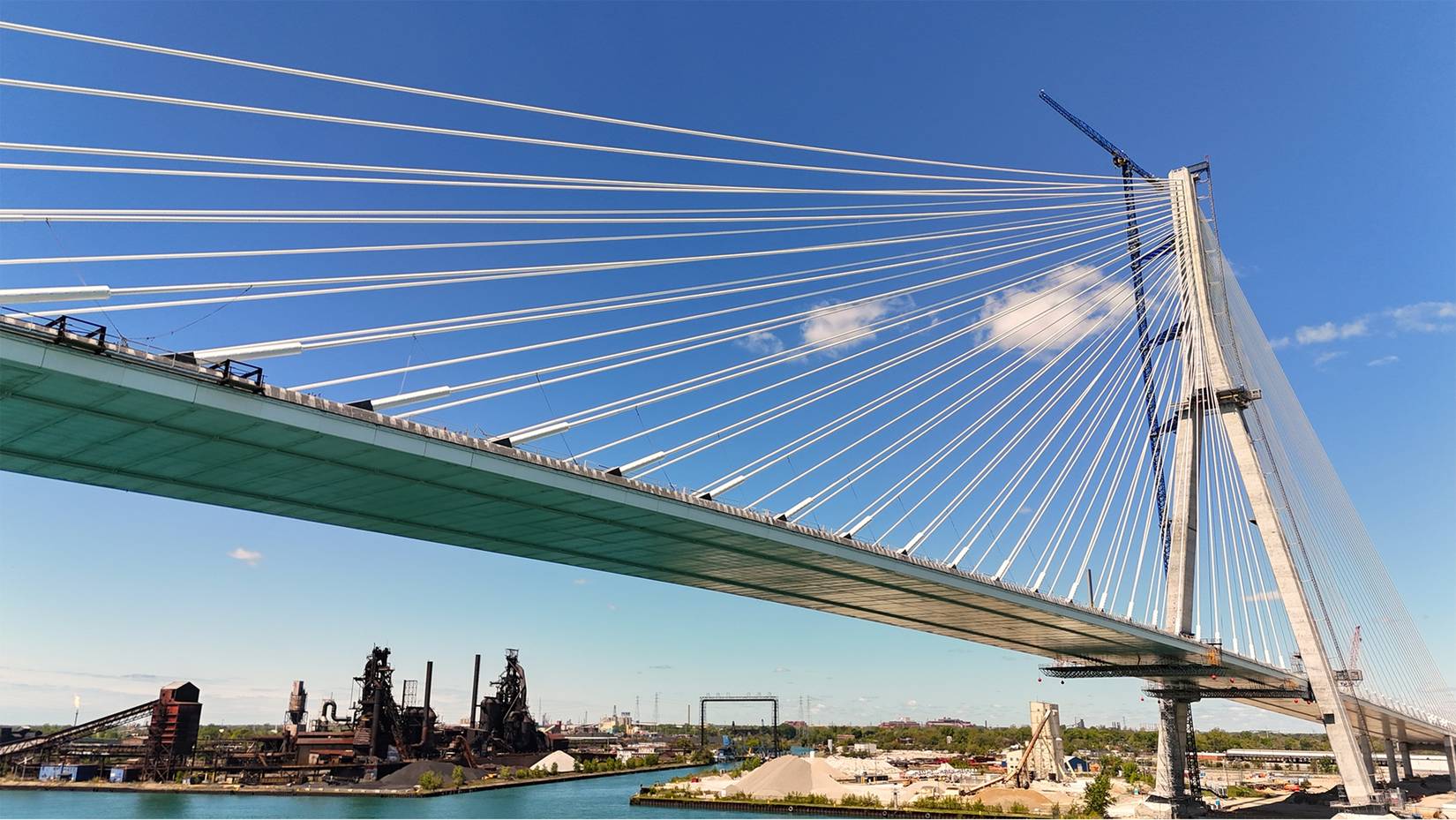 Gordie Howe Bridge in Detroit, Michigan
