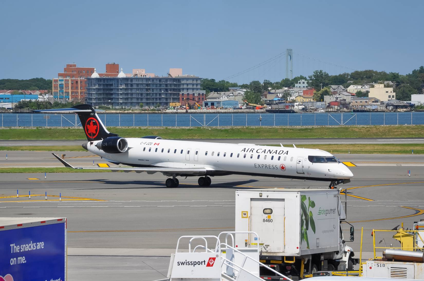 Air Canada Express plane seen at the tarmac of LaGuardia International Airport